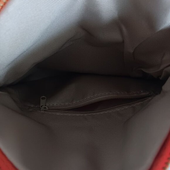 Vera Pelle Orange Italian Leather Purse Tassel Magnetic Closure Designer - Picture 6 of 15